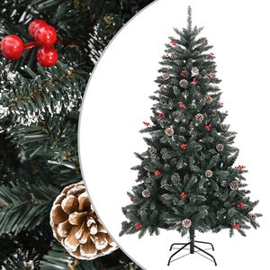 vidaXL &Aacute;rbol de Navidad artificial con soporte PVC verde 150 cm