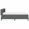 vidaXL Cama tipo Box Spring Gris oscuro 190 x 140 cm Poli&eacute;ster