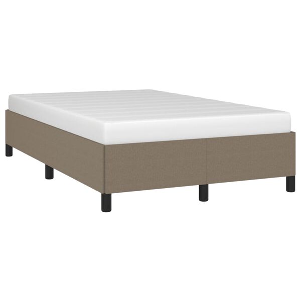 vidaXL Estructura de cama sin colch&oacute;n tela gris taupe 120x190 cm