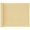 vidaXL Toldo para balc&oacute;n HDPE beige 75x500 cm