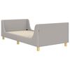 vidaXL Cama para ni&ntilde;os con cabecero Gris Claro 90 x 190 cm Boucl&eacute;