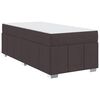 vidaXL Estructura de cama con colch&oacute;n Marr&oacute;n Oscuro 100 x 200 cm tela