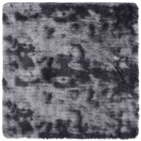 vidaXL Alfombra de pelo largo NAVARRA gris oscuro 120x120 cm poliéster
