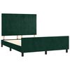 vidaXL Estructura cama sin colch&oacute;n terciopelo verde oscuro 140x200 cm
