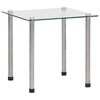 vidaXL Mesas apilables 3 unidades vidrio templado transparente