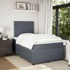 vidaXL Cama box spring con colch&oacute;n terciopelo gris oscuro 120x200 cm