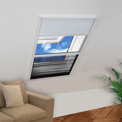 vidaXL Mosquitera plisada para ventanas contra el sol aluminio 60x80cm