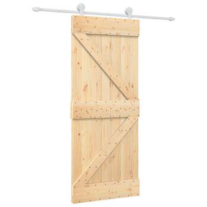 vidaXL Puerta Corredera Natural y Blanco 85 x 210 cm