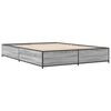 vidaXL Estructura cama madera ingenier&iacute;a metal gris Sonoma 120x200 cm