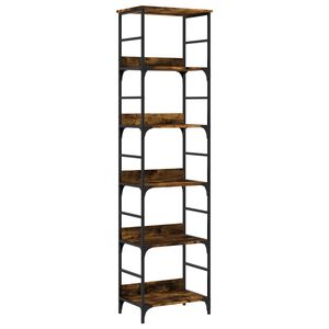 vidaXL Estanter&iacute;a de madera ingenier&iacute;a roble ahumado 50x33x188,5 cm