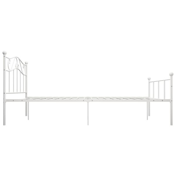 vidaXL Estructura de cama sin colch&oacute;n metal blanco 120x200 cm