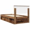 vidaXL Estructura de cama con cabecera Madera vieja 90 x 190 cm