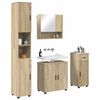 vidaXL Juego de muebles de ba&ntilde;o con caj&oacute;n 4 pcs Roble Sonoma