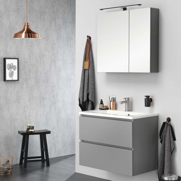 Tiger L&aacute;mpara LED para espejo Ancis negro 60,9 cm