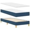 vidaXL Cama con Somier con colch&oacute;n con cabecera Azul 80 x 200 cm tela