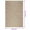 vidaXL Alfombra ZIZUR aspecto yute interior/exterior beige 160x230 cm