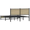 vidaXL Estructura de cama sin colchón metal roble Sonoma 140x190 cm