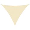 vidaXL Toldo de vela HDPE color crema 160 g/m&sup2; 2,5x2,5x3,5 m