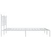 vidaXL Estructura cama sin colch&oacute;n con cabecero metal blanco 140x200cm
