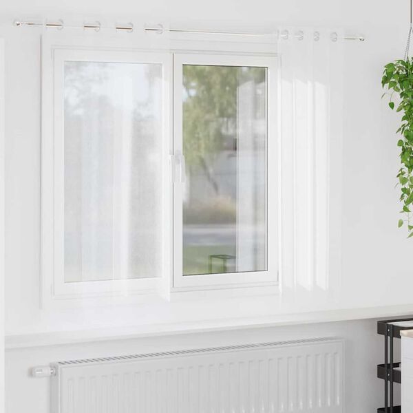 vidaXL Cortina de Voilé con cortinas 2 pcs 175 x 140 cm Poliéster