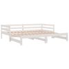 vidaXL Sof&aacute; cama nido sin colch&oacute;n madera maciza blanco 90x190 cm