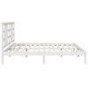 vidaXL Estructura de cama madera maciza blanca 200x200 cm