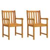 vidaXL Sillas de jard&iacute;n 2 uds. Natural Madera de Acacia S&oacute;lida
