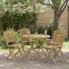 vidaXL Mesa de Jard&iacute;n Natural 80 x 70 cm Bamb&uacute;