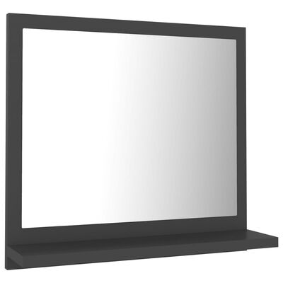 vidaXL Espejo de baño madera contrachapada gris 40x10,5x37 cm