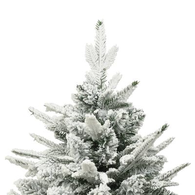 vidaXL Árbol de Navidad con LED, nieve y bolas PVC&PE verde 150 cm