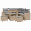 vidaXL Conjunto de sof&aacute;s de jard&iacute;n 8 uds. Beige rat&aacute;n sint&eacute;tico