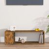 vidaXL Mueble para TV madera contrachapada roble ahumado 100x24x32 cm