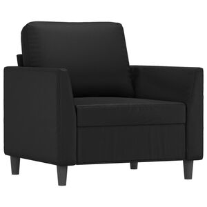 vidaXL Sill&oacute;n cuero sint&eacute;tico negro 60 cm