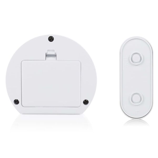 Byron Timbre de puerta port&aacute;til inal&aacute;mbrico blanco