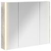 vidaXL Armario con espejo de ba&ntilde;o Gris Concreto 83,5 x 15,5 x 70 cm