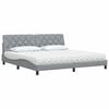 vidaXL Cama con colch&oacute;n tela gris claro 200x200 cm