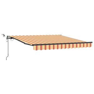 vidaXL Toldo Retr&aacute;ctil con amarillo y naranja 350 x 250 cm tela