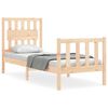 vidaXL Estructura de cama individual con cabecero madera maciza
