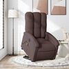 vidaXL Sill&oacute;n masaje el&eacute;ctrico reclinable elevable tela marr&oacute;n oscuro