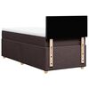 vidaXL Cama box spring con colch&oacute;n tela marr&oacute;n oscuro 90x200 cm