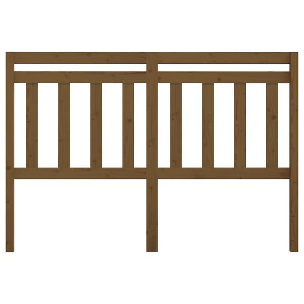 vidaXL Cabecero de cama madera maciza de pino marr&oacute;n miel 156x4x100 cm