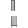 vidaXL Set de muebles de ba&ntilde;o 2 pzas madera contrachapada gris sonoma