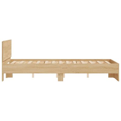 vidaXL Estructura de cama con cabecero roble Sonoma 120x190 cm