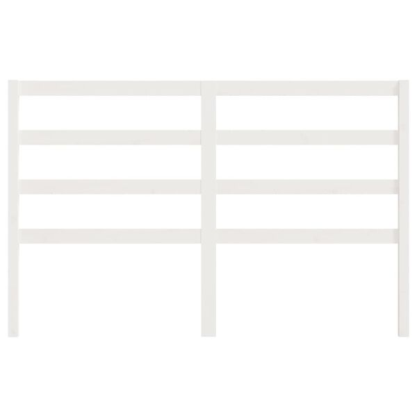 vidaXL Cabecero de cama madera maciza de pino blanco 146x4x100 cm