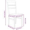 vidaXL Silla de comedor 2 pcs Madera de Caucho S&oacute;lido