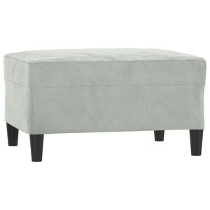 vidaXL Reposapi&eacute;s de terciopelo gris claro 70x55x41 cm