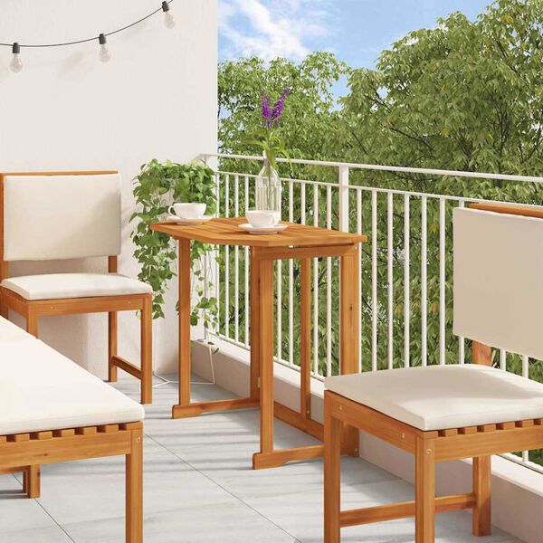 vidaXL Juego Bistro de Jard&iacute;n 6 pcs Marr&oacute;n Madera de Acacia S&oacute;lida