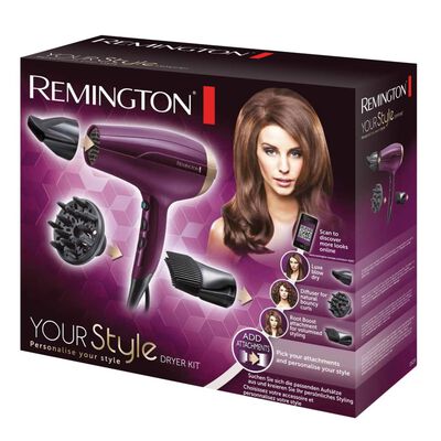 REMINGTON Kit de secador de pelo YOUR Style morado 2300 W