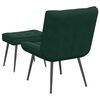 vidaXL Sill&oacute;n de relax con reposapi&eacute;s terciopelo verde oscuro