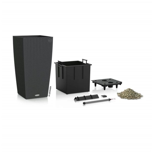 LECHUZA Macetero CUBICO Cottage 40 ALL-IN-ONE color granito